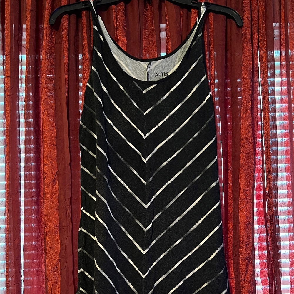 Apt. 9 Chevron Black and White Tank Top